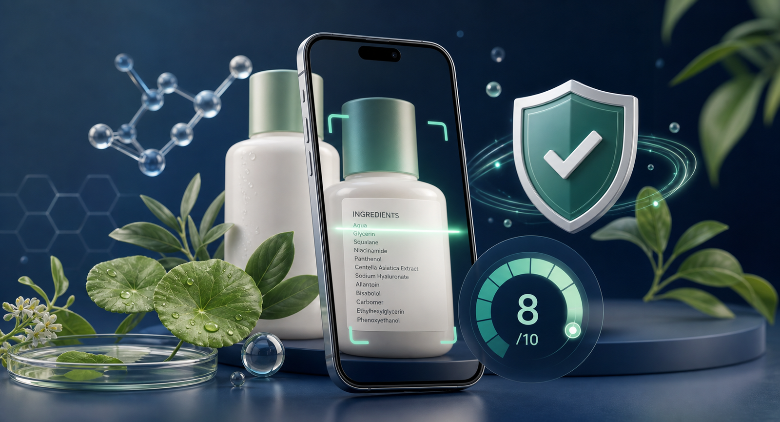 SafeGlow ingredient safety scanner